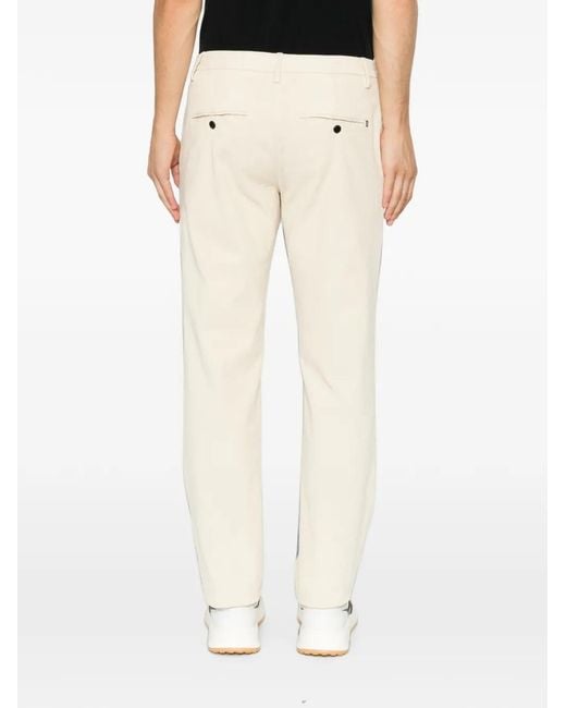 Dondup White Corduroy-Texture Trousers for men