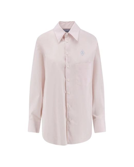 Seafarer Pink Embroidered Logo Patch Pocket Shirt
