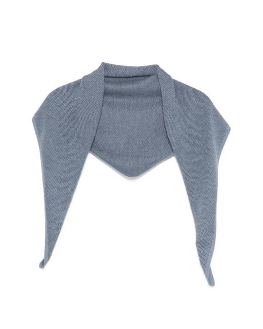 Écharpe En Maille Intarsia N.Peal Cashmere en coloris Blue