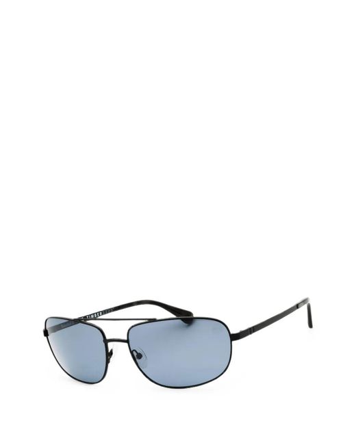 Timberland Blue Rectangle-Frame Metal Sunglasses for men