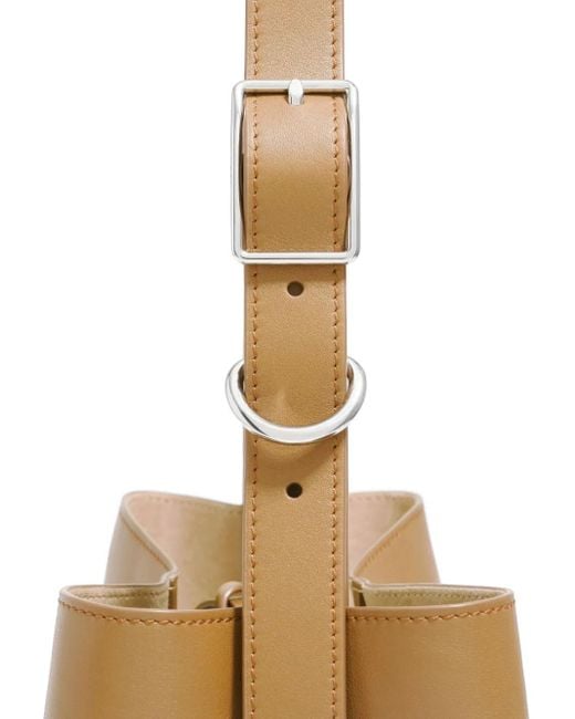 Bimba Y Lola Natural Medium Carlino Leather Shoulder Bag