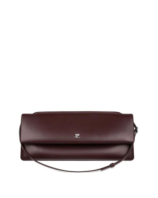 Courreges Purple Flap Clutch Bag