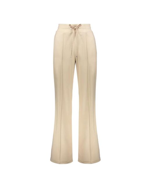 Moorer Natural Flared Drawstring Trousers