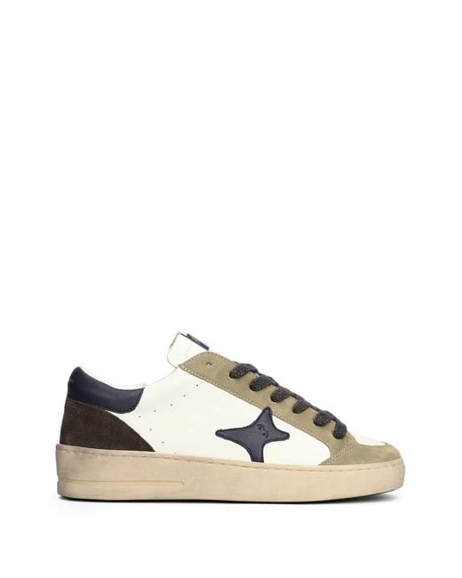 AMA BRAND White Star-Patch Panelled Sneakers for men