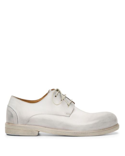 Marsèll White Zucca Media Leather Derby Shoes