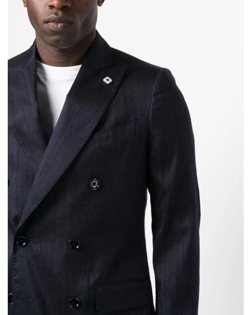 Lardini Blazer Met Dubbele Rij Knopen in het Blue voor heren