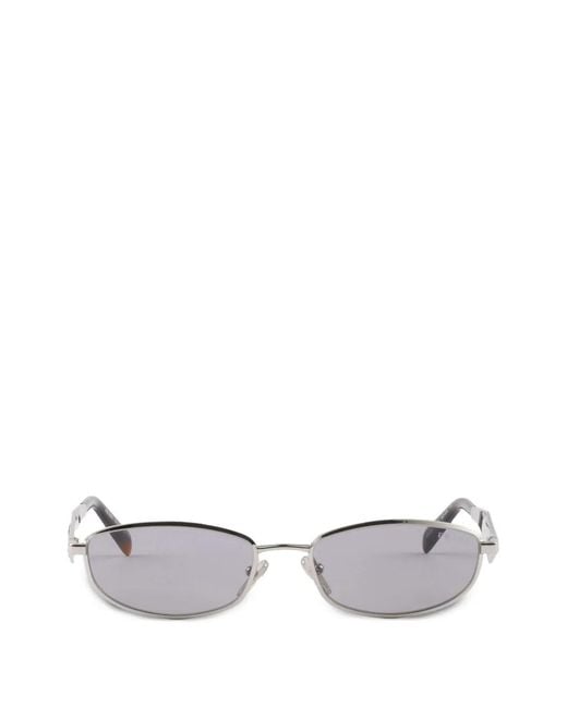 Prada White Sunglasses With Prada Logo