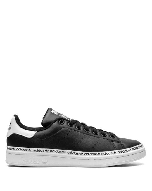 Adidas Black Stan Smith Leather Sneakers