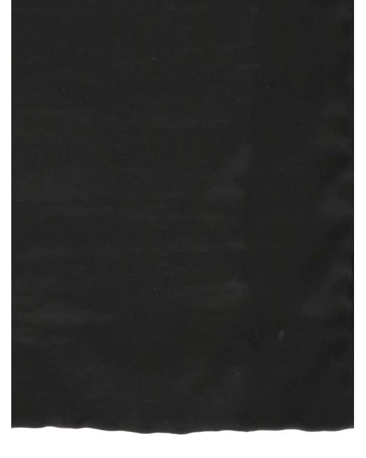 Tom Ford Black Logo-Patch Pocket Square for men
