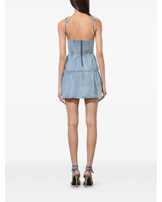 Alice + Olivia Blue Shanti Denim Mini Dress
