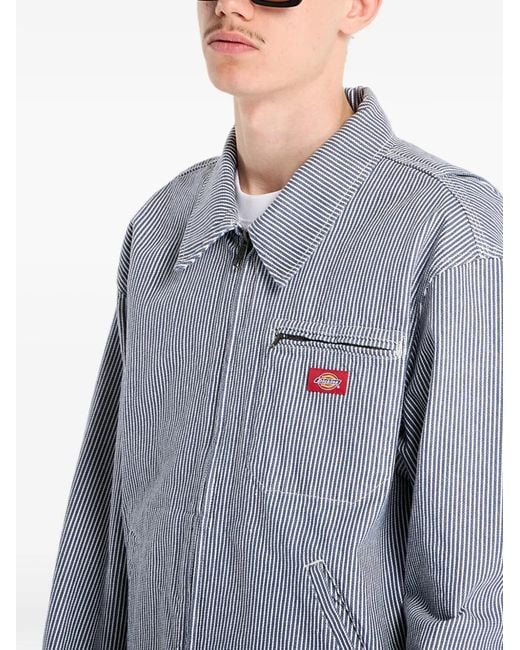 Dickies Blue Logo-Patch Jacket for men