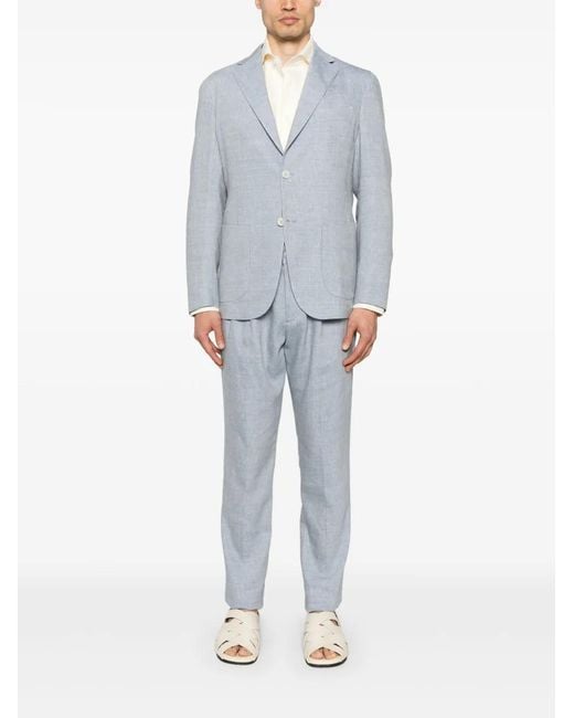 Eleventy Blue Single-Breasted Suit for men
