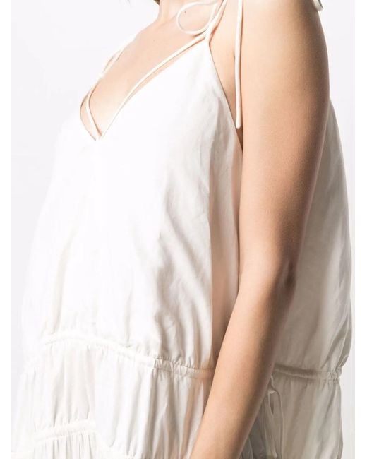 Jonathan Simkhai White Juna Broderie Anglaise Tiered Dress