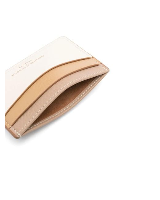Aspinal Natural Leather Card Holder for men
