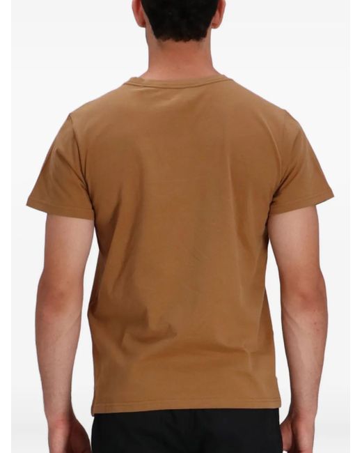 Isabel Marant Brown Zaffern Logo-Embroidered Cotton T-Shirt for men