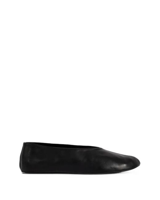 The Row Black Stella Slippers