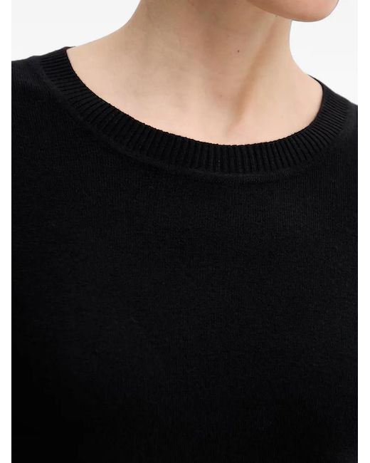 Benetton Black Crew-Neck Sweater