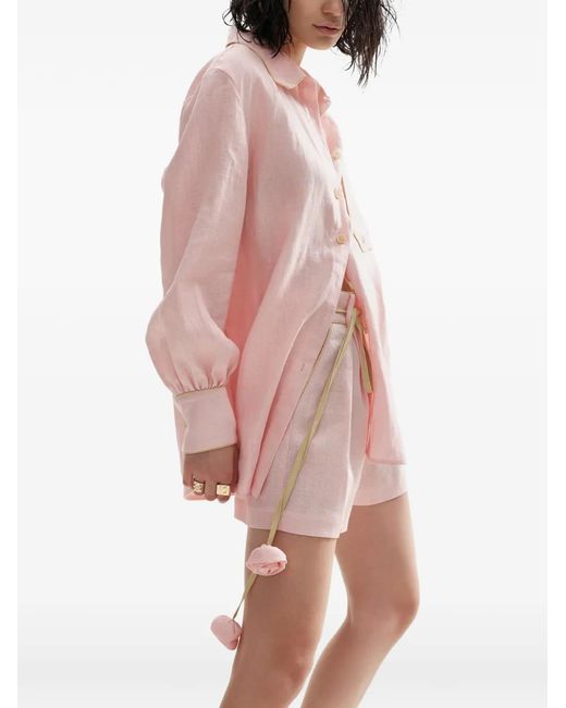 Lita Couture Pink Oversized Shirt