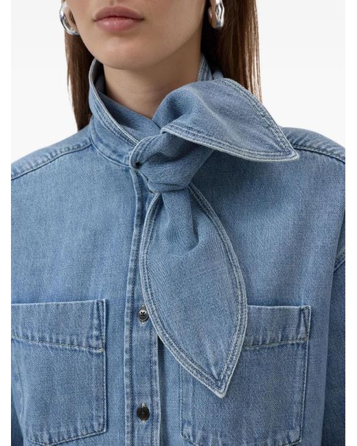 Closed Blue Hemd Mit Schal