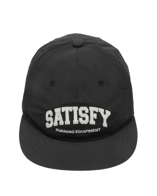 Satisfy Black Logo-Detail Baseball Cap for men