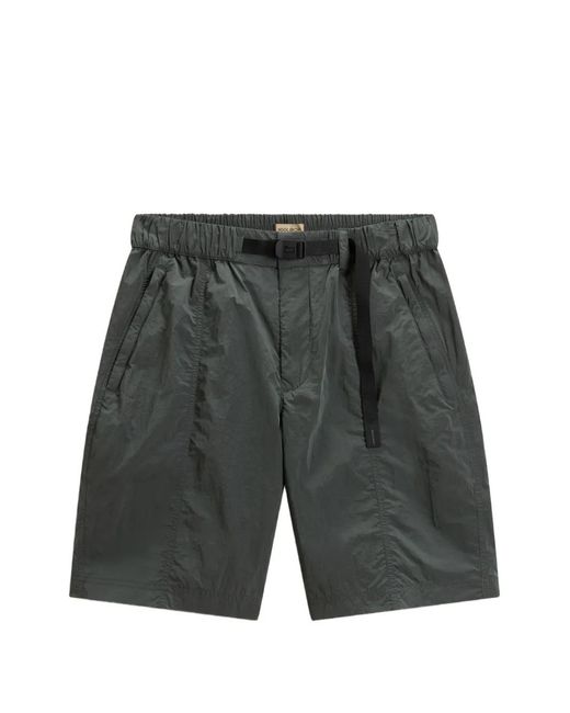 Woolrich Gray Elasticated Belted Bermuda Shorts for men