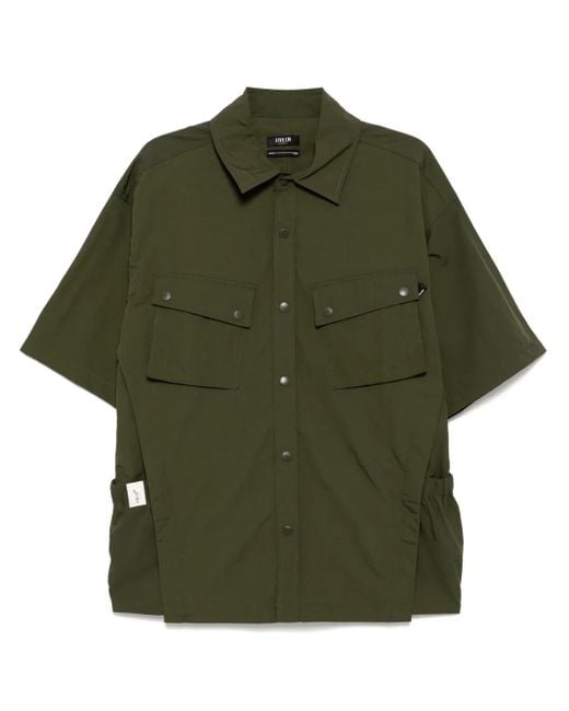 FIVE CM Green Button-Up Shirt for men