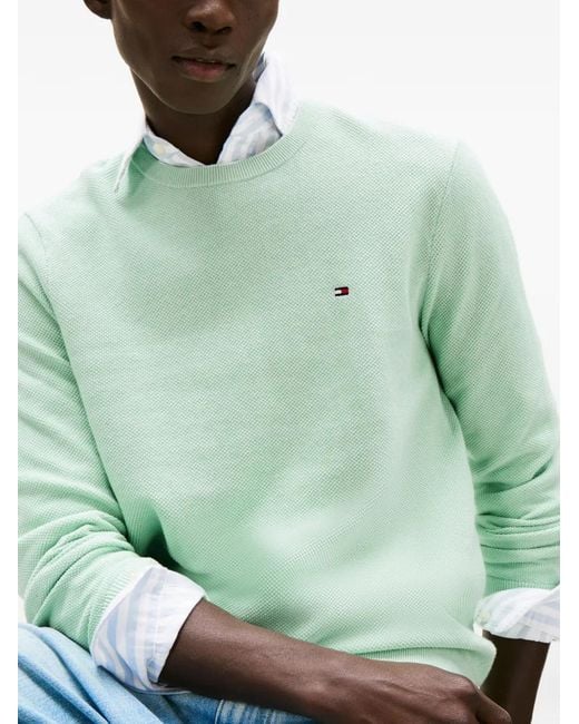 Tommy Hilfiger Green Crew-Neck Sweater for men