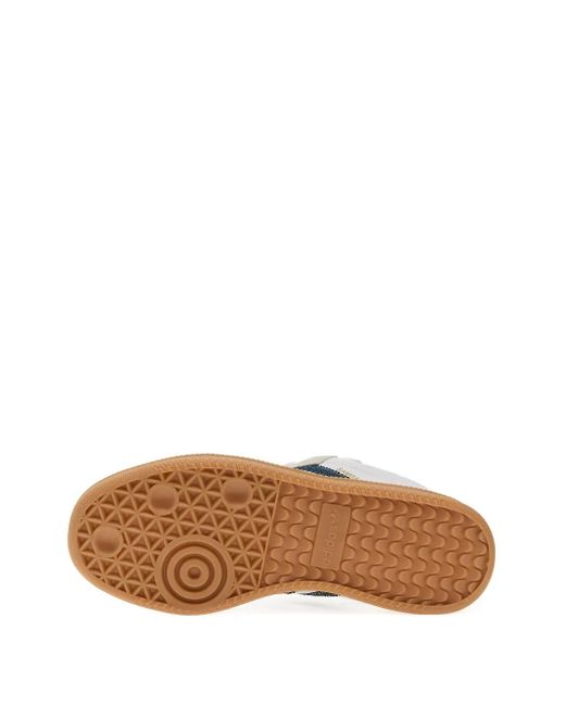 Adidas White Samba Denim-Details Sneakers for men