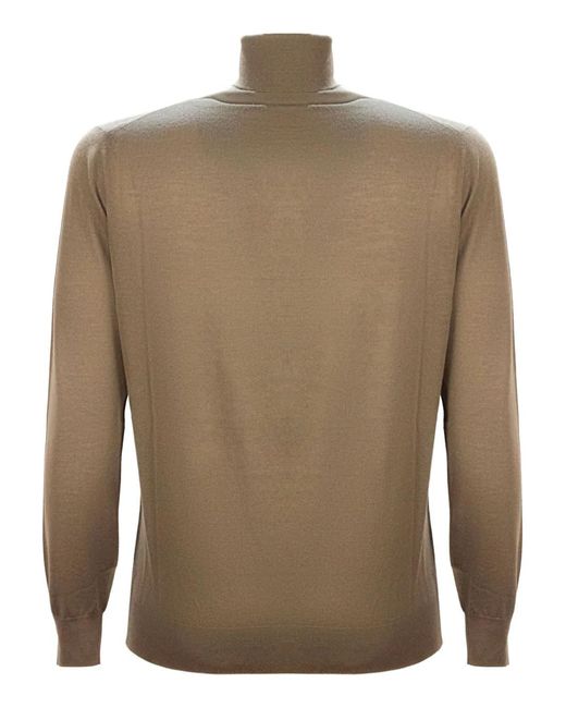 Kangra Brown High-Neck Sweater for men
