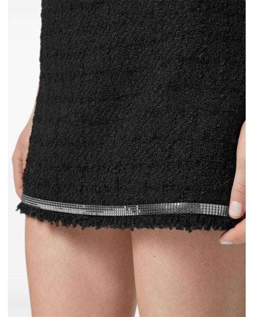 Versace Black Tweed Mini Skirt