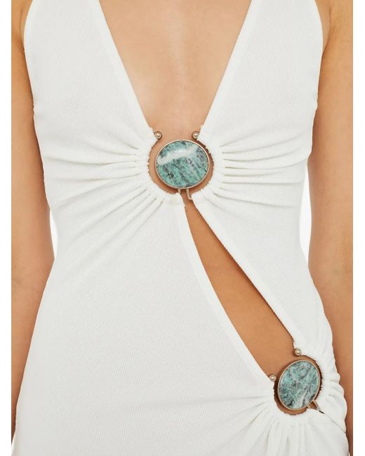 Christopher Esber White Cut-Out Midi Dress