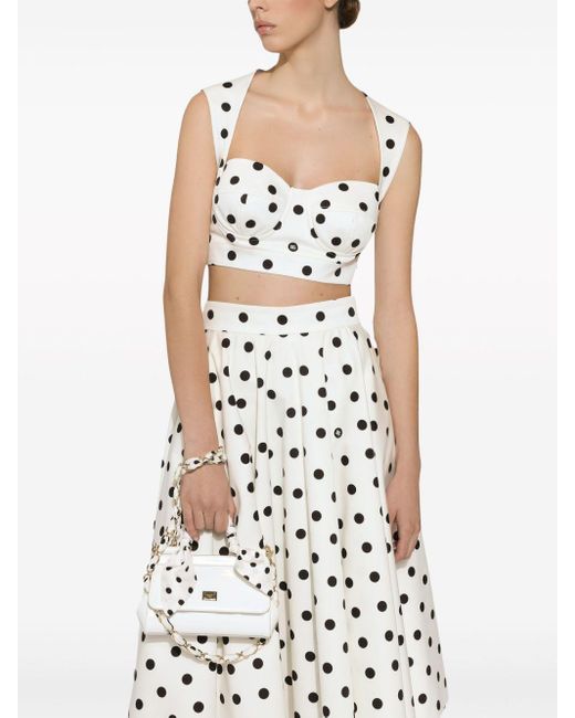 Dolce & Gabbana White Polka Dots Skirts