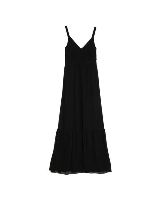 Michael Kors Black Maxi Smocked Dress