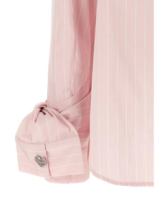 Camicia Jewel A Righe di Mach & Mach in Pink
