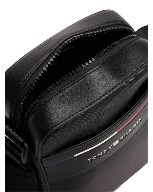 Tommy Hilfiger Black Textured Crossbody Bag for men