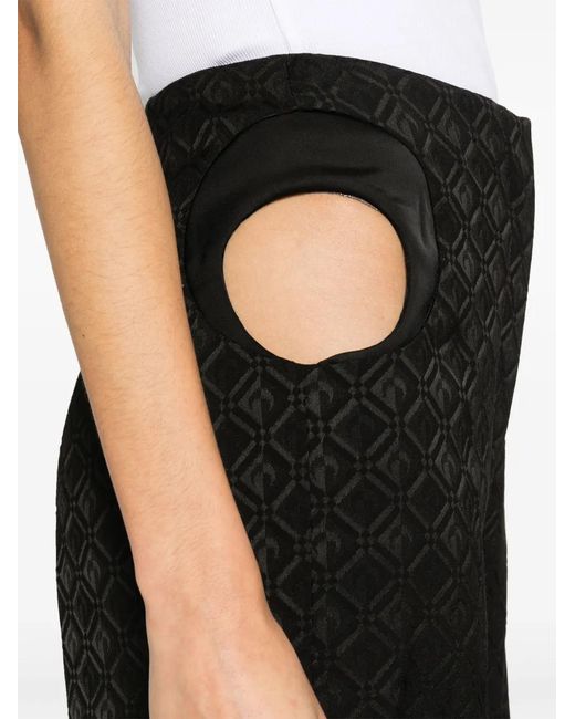 MARINE SERRE Black Moon Diamant-Jacquard Trousers