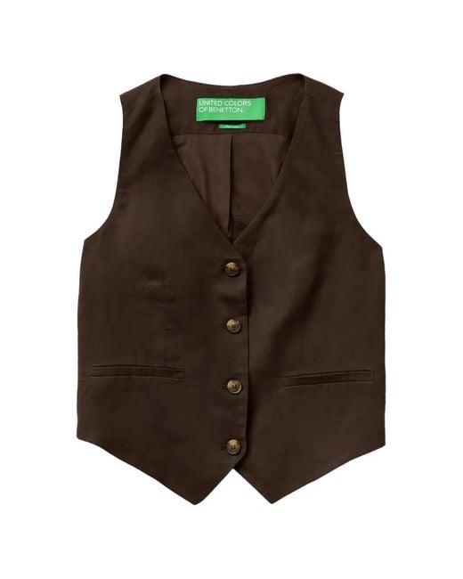 Chaleco Con Botones Benetton de color Brown