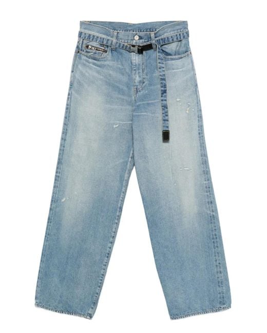 メンズ Sacai ベルテッド ジーンズ Blue