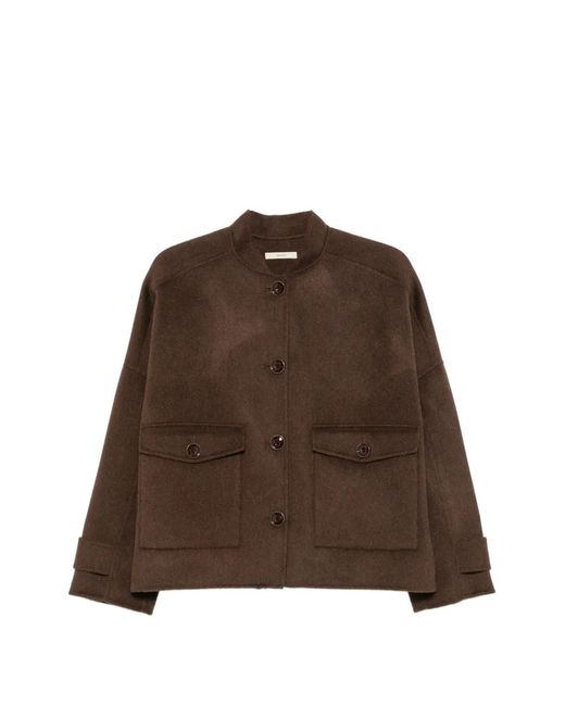 Sessun Button-Up Boxy Jack in het Brown