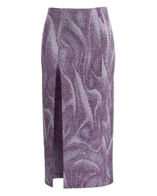 Falda midi Scio MACCAPANI de color Purple