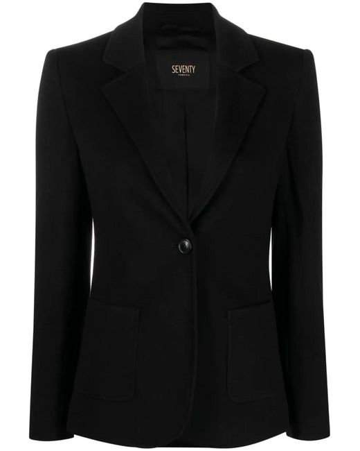 Seventy Black Single-Breasted Blazer