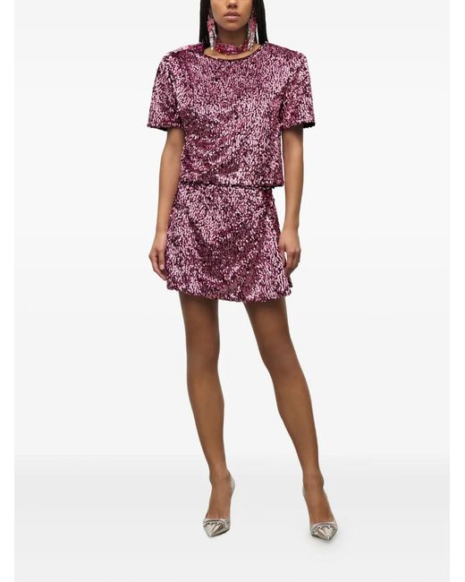 Area Red Sequin Top