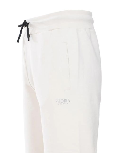 Phobia White Lightning-Embroidered Track Pants for men
