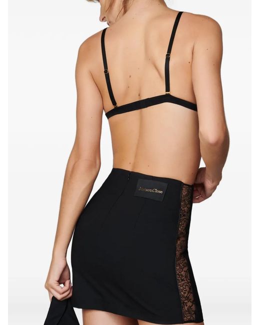 Maison Close Rok Met Logopatch in het Black