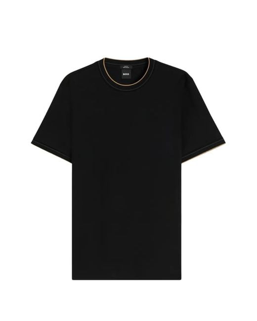 Boss Black T-Shirt Ajusté À Bords Contrastants for men