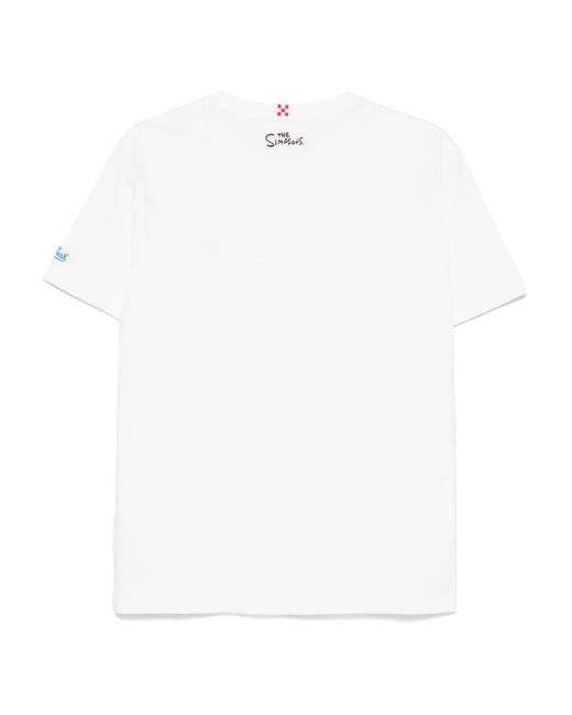 Mc2 Saint Barth White X The Simpsons Homer Cycle Champ T-Shirt for men
