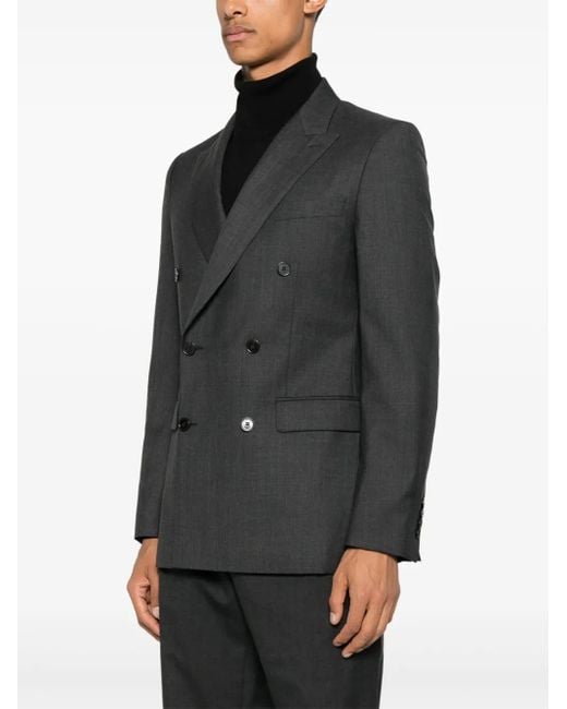 Fursac Gray Virgin-Wool Blazer for men