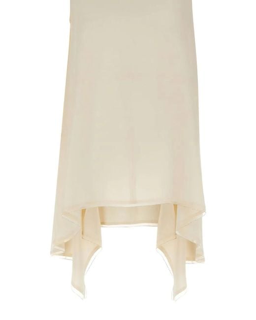 Fabiana Filippi Natural Ruffled Asymmetric Top