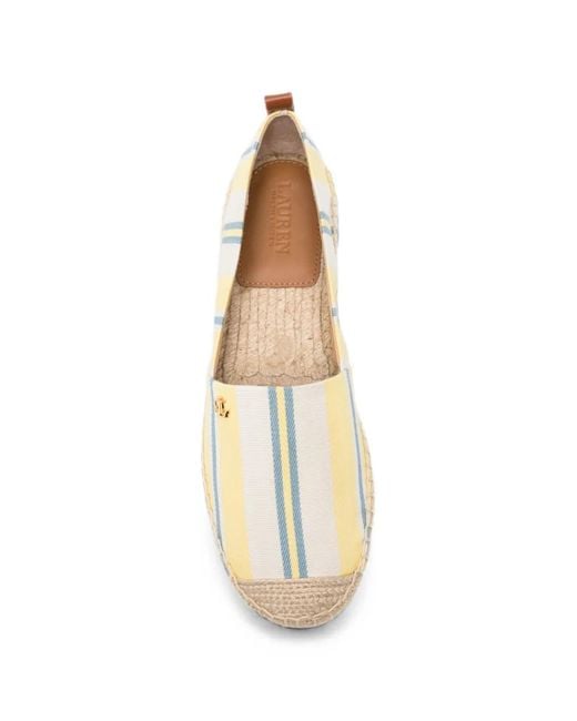 Ralph Lauren Natural Cameryn Iii Striped-Pattern Flat Espadrilles