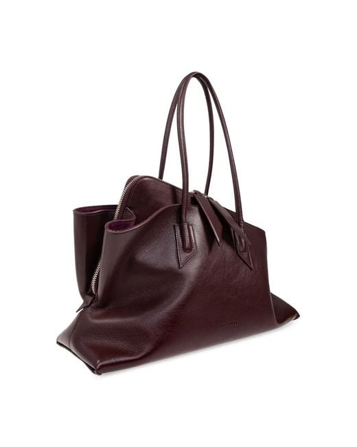 The Attico Purple Medium La Passeggiata Tote Bag